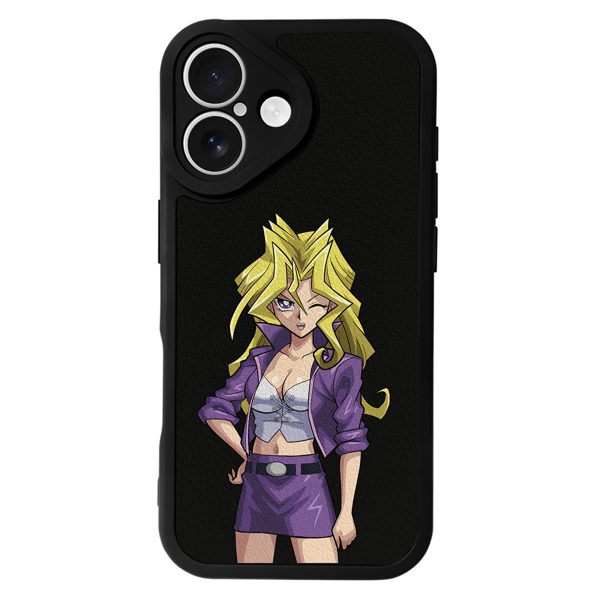 （画像用） 遊☆戯☆王 Yu-Gi-Oh! 【iPhone 16シリーズ対応】シリコンスマホケース（レザー調） 材質：シリコン